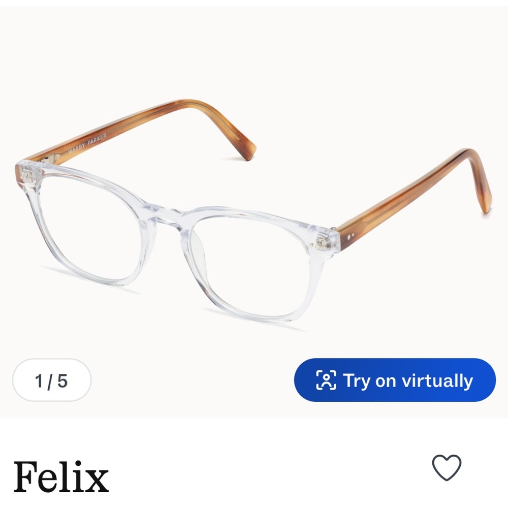 Warby Parker Felix Glasses in Clear and Brown